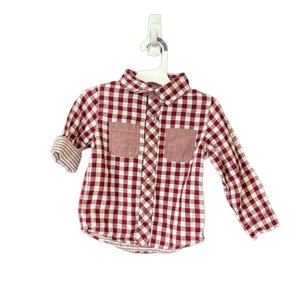 Cat & Jack Toddler Boys Reversible Long Sleeve Button Front Shirt